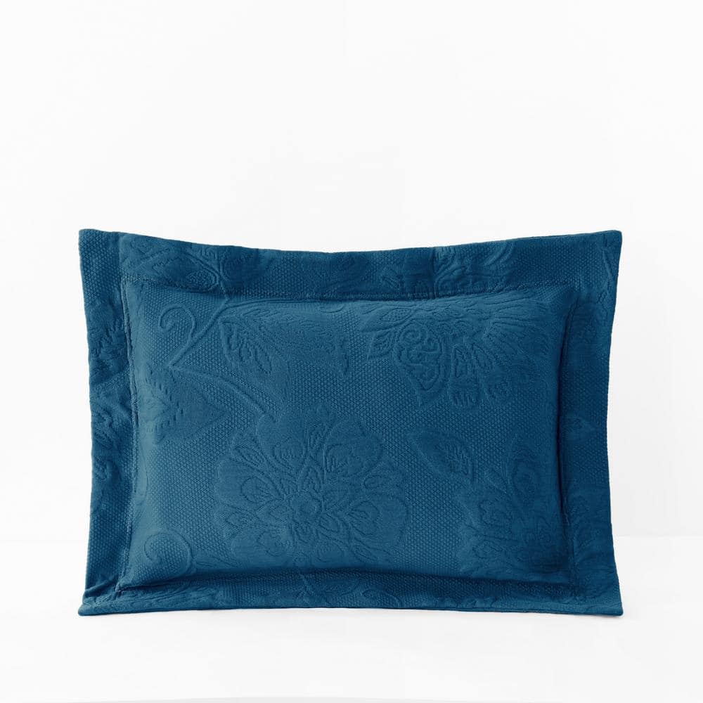 Putnam Matelasse Midnight Blue Cotton Decorative Sham -  The Company Store, 50170F-DECMIDBL