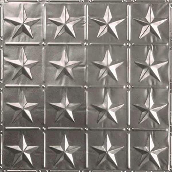 AMERICAN TIN CEILINGS Pattern #36 Unfinished 2 ft. x 2 ft. Nail Up Tin Ceiling Tile (20 sq. ft./Case)