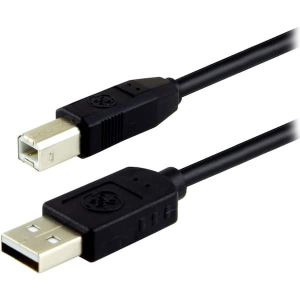 GE USB 2.0 Printer Cable, A Male to B Male Cord - The Home Depot