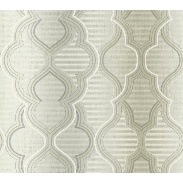 York Wallcoverings 60.75 sq ft Beige Modern Ombre Damask Pre-Pasted Wallpaper