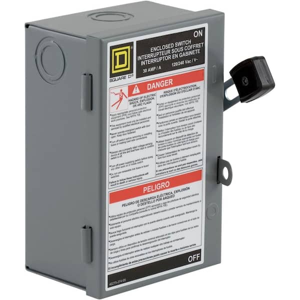 Square D 30 Amp 240-Volt 2-Pole Fused Indoor Light Duty Safety Switch for H or J Fuse Types