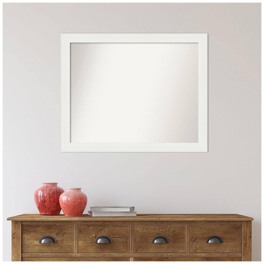 Vanity White Narrow Rectangular Bathroom Wall Mirror