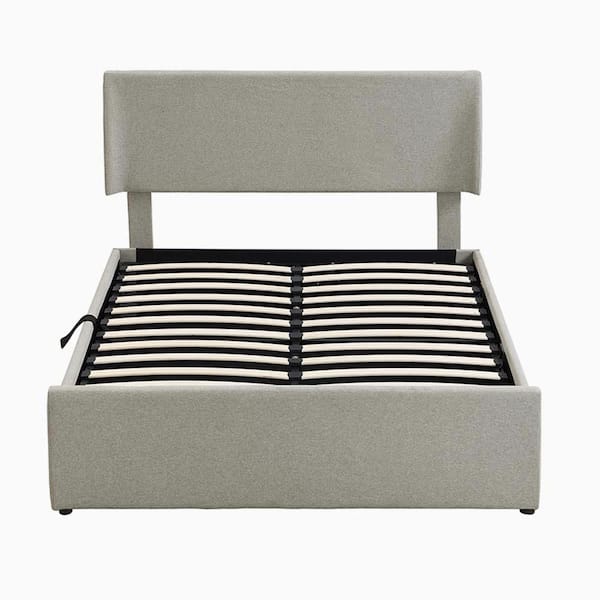 wetiny Gray Full Platform Bed