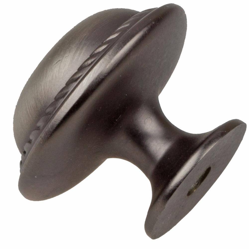 Satin Pewter Round Rope Cabinet Knobs with Mounting Hardware, 10 Pack