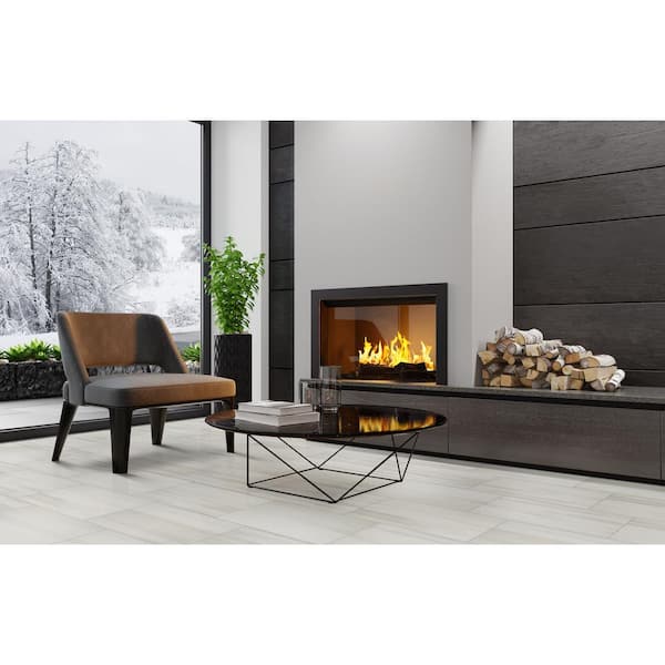 Water Color Bianco 12 in. x 24 in. Matte Porcelain Limestone Look Floor and Wall Tile (576 sq. ft./Pallet)