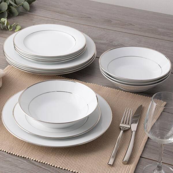 Noritake Spectrum 12-Piece (White) Porcelain Dinnerware Set