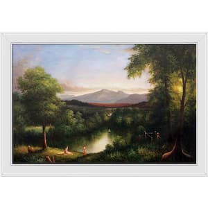 View on Catskill--Early Autumn, 1837 by Thomas Cole Galerie White Framed Nature Oil Painting Art Print 28 in. x 40 in.