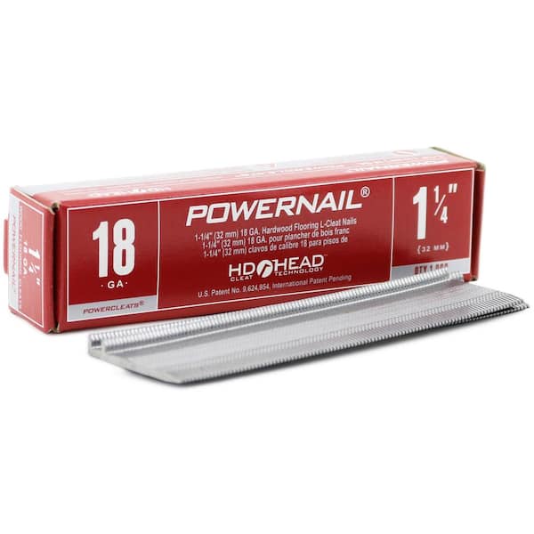 POWERNAIL 1-1/4 in. x 18-Gauge Powercleats Hardwood Flooring Nails (1000-Pack)