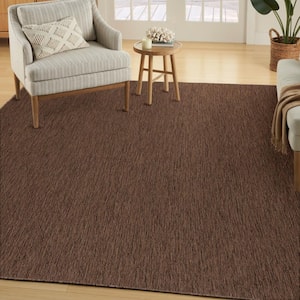 Practical Solutions Mocha 10 ft. x 14 ft. Diamond Contemporary Area Rug