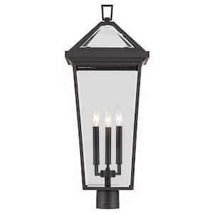 Regence 3-Light Olde Bronze Aluminum Hardwired Waterproof Outdoor Post Light with No Bulbs Included (1-Pack)