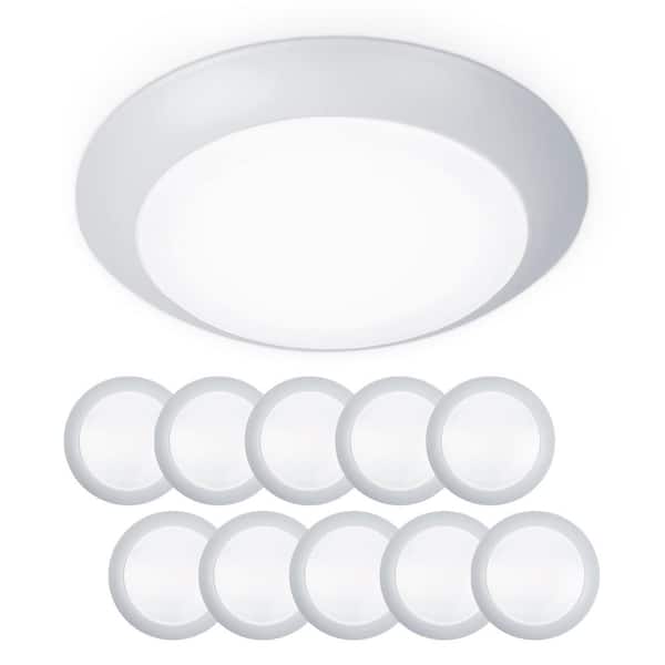 WAC Lighting Disc 6 in. 1-Light White LED Flush Mount (10-Pack)