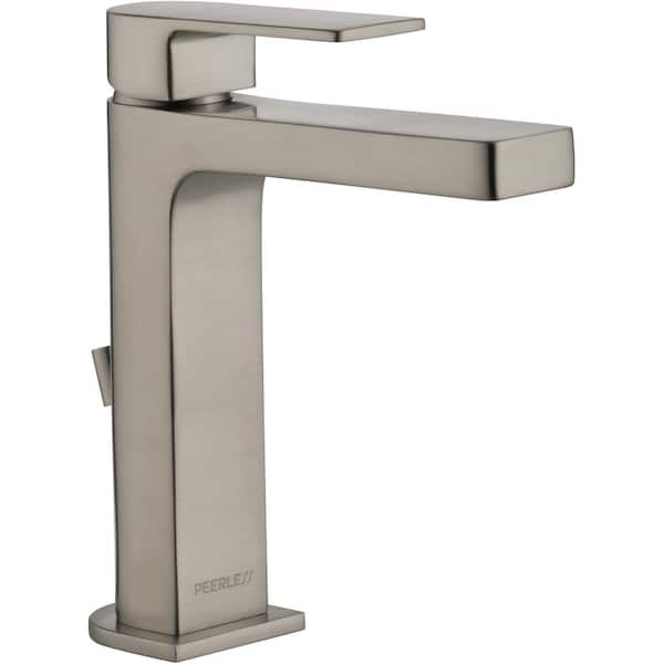 Peerless Xander Single Hole Single-Handle Bathroom Faucet with Hi-Arc Spout in Brushed Nickel
