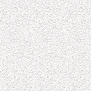 Embossed Stucco Texture White Abstract Vinyl Pre-Pasted Paintable Wallpaper Roll (Covers 56 Sq. Ft.)