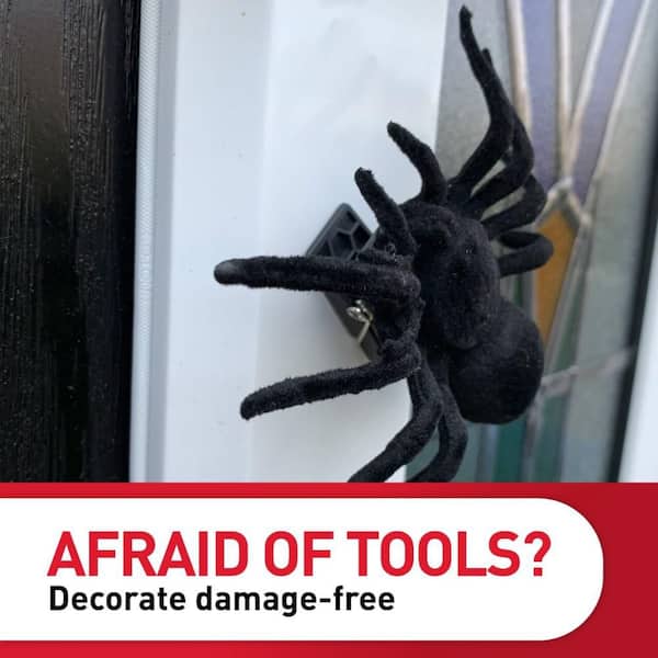 Medium Wire Toggle Hooks, Black, Damage Free Organizing, 2 Hooks and 3 Strips