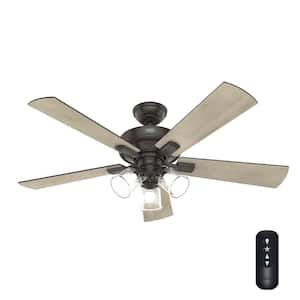 Crestfield 52 in. Indoor Noble Bronze Ceiling Fan with Light Kit and Remote