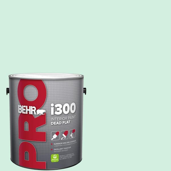 BEHR PRO 1 gal. #480C-2 Pastel Jade Dead Flat Interior Paint