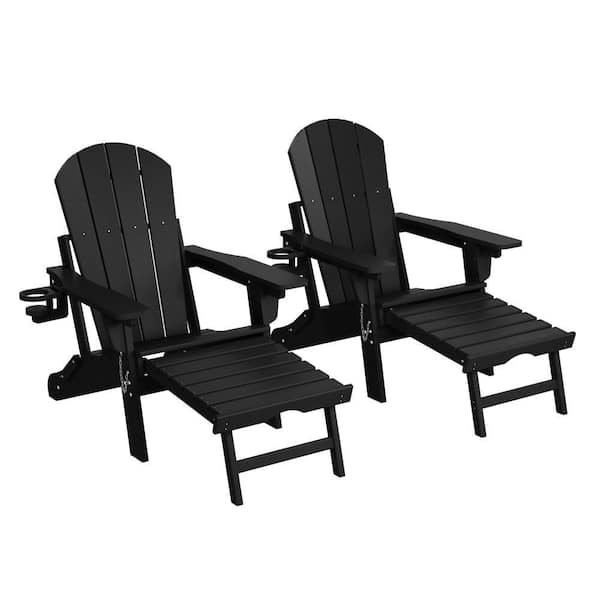 WESTIN OUTDOOR Laguna Black Outdoor Folding Adjustable Plastic