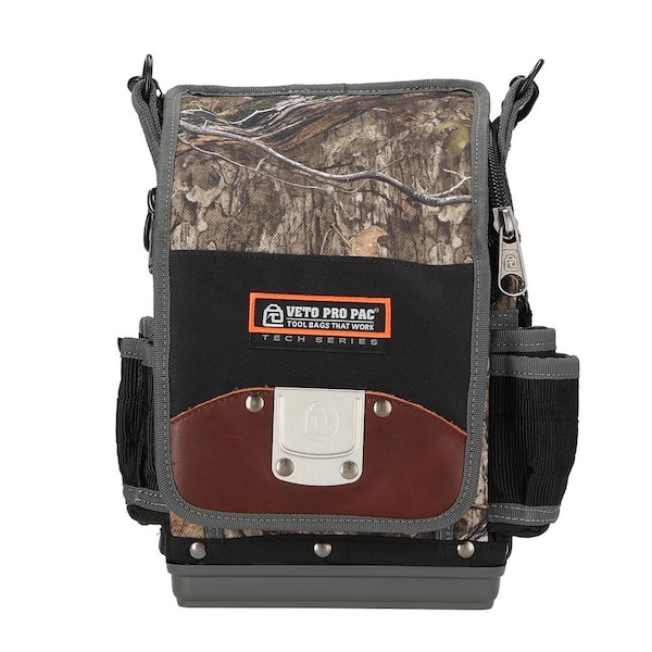 VETO PRO PAC 11in Small Mossy Oak CAMO Nylon Tool Pouch W Pen;Knife;Pliers;Screwdriver;Tape Measure;Utility Knife;Wrench;Drill Holder