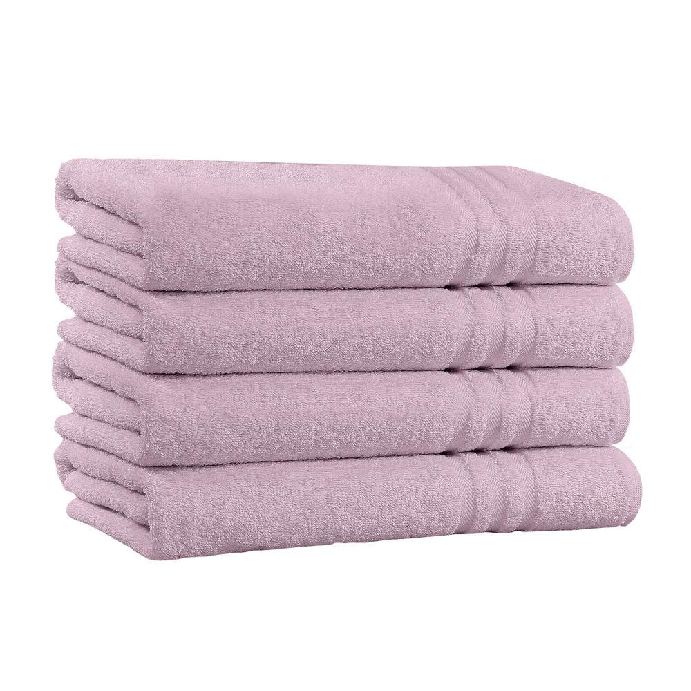 Diamond Jacquard Towels, 6 Piece Bath Sheet Towel Set, Lavender by