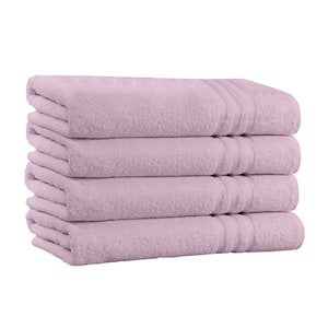 Purple 100% Cotton 650 GSM Extra Soft and Highly-Absorbent Lavender Bath Towels (Pack of 4)
