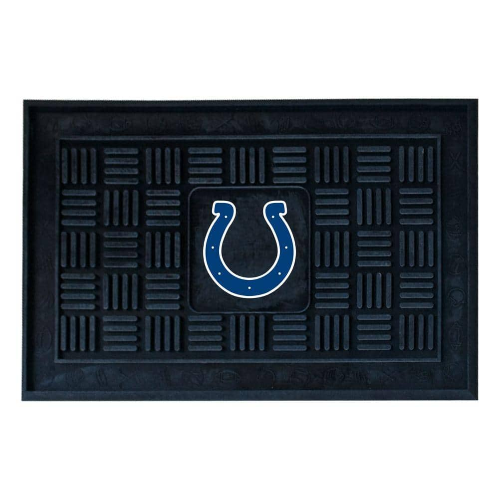 FANMATS NFL Indianapolis Colts Black 19 in. x 30 in. Vinyl Outdoor Door Mat  11443 - The Home Depot