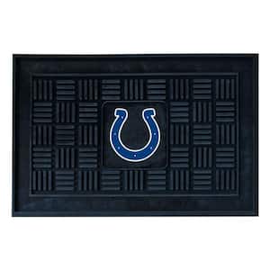 NFL Indianapolis Colts Black 19 in. x 30 in. Vinyl Outdoor Door Mat