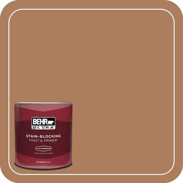 BEHR ULTRA 1 qt. #S230-6 Burnt Toffee Extra Durable Flat Interior Paint & Primer