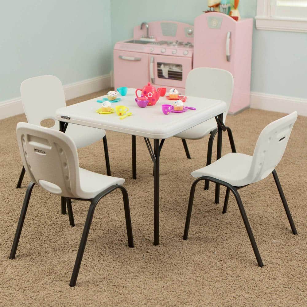 Almond Polyethylene Stackable School Chair for Kids