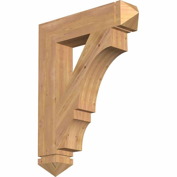 Ekena Millwork 5.5 in. x 36 in. x 28 in. Western Red Cedar Balboa Arts and Crafts Smooth Bracket