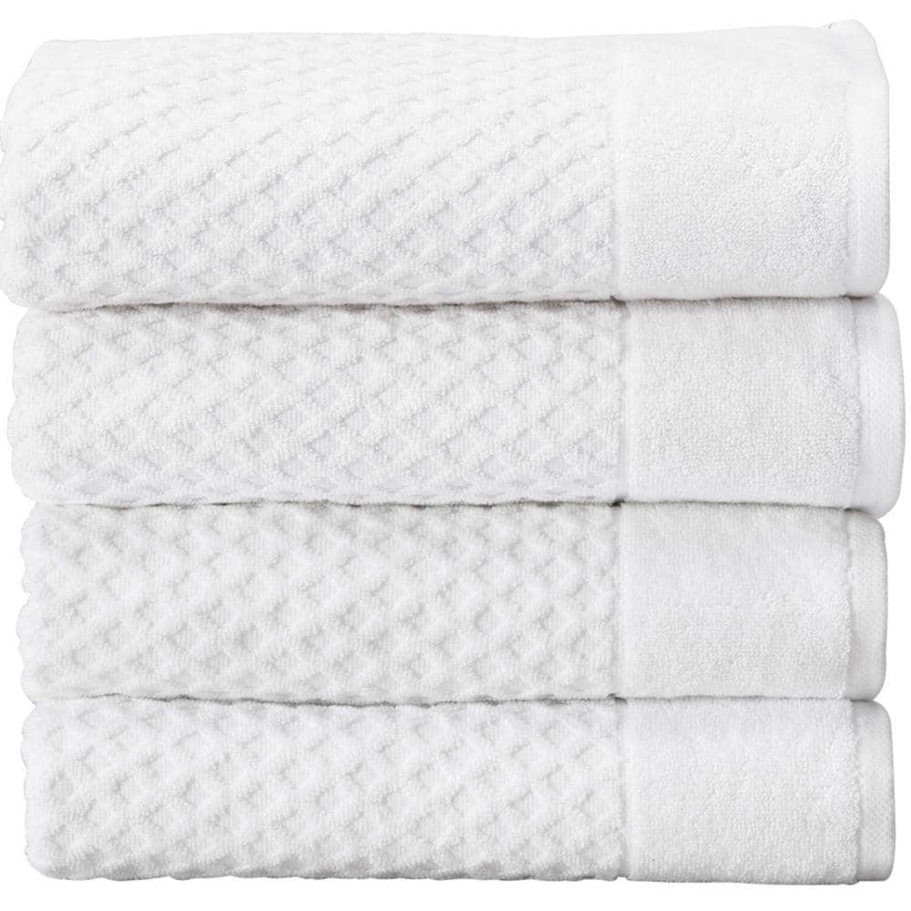 FRESHFOLDS Cotton Textured 4-pc. Bath Towel Set Mineral Blue