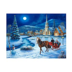 Unframed Home John Zaccheo 'Christmas Sleigh Ride' Photography Wall Art 24 in. x 32 in.