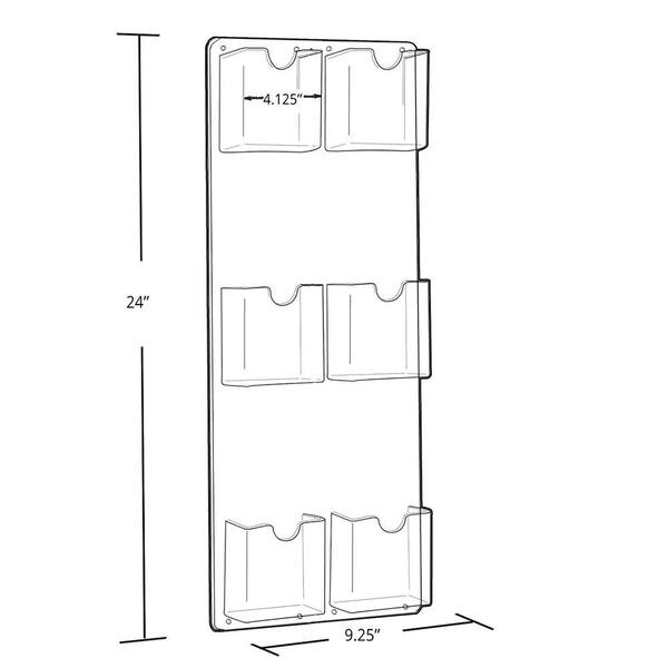 thumbnail image 2 of Marketing Holders Tiered Brochure Holder – Clear Acrylic For Trifolds & Flyers (Wall Or Countertop) 2 of 5