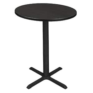 Bucy 38 in. Square Ash Grey Composite Wood Cafe Table (Seats 4)