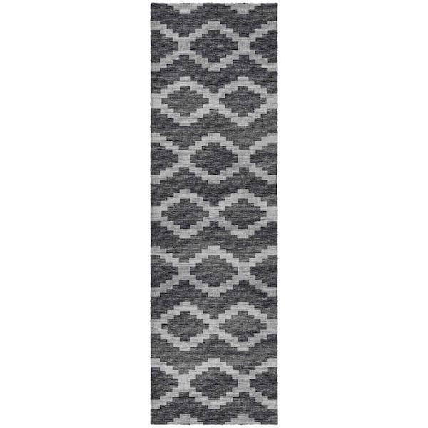 Dream Shag Premium Machine Washable Abstract ADS115 Gray 2 ft. x 7 ft. Runner Rug
