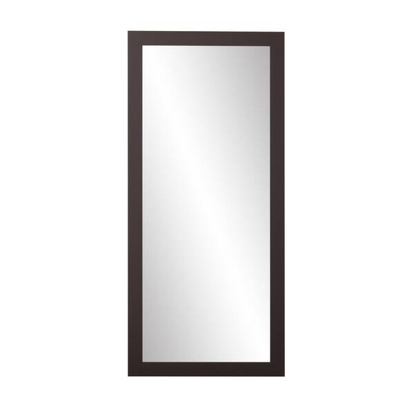 BrandtWorks Medium Matte Black Modern Mirror (32 in. H X 65.5 in. W