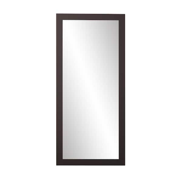 BrandtWorks Medium Matte Black Modern Mirror (32 in. H X 65.5 in. W)