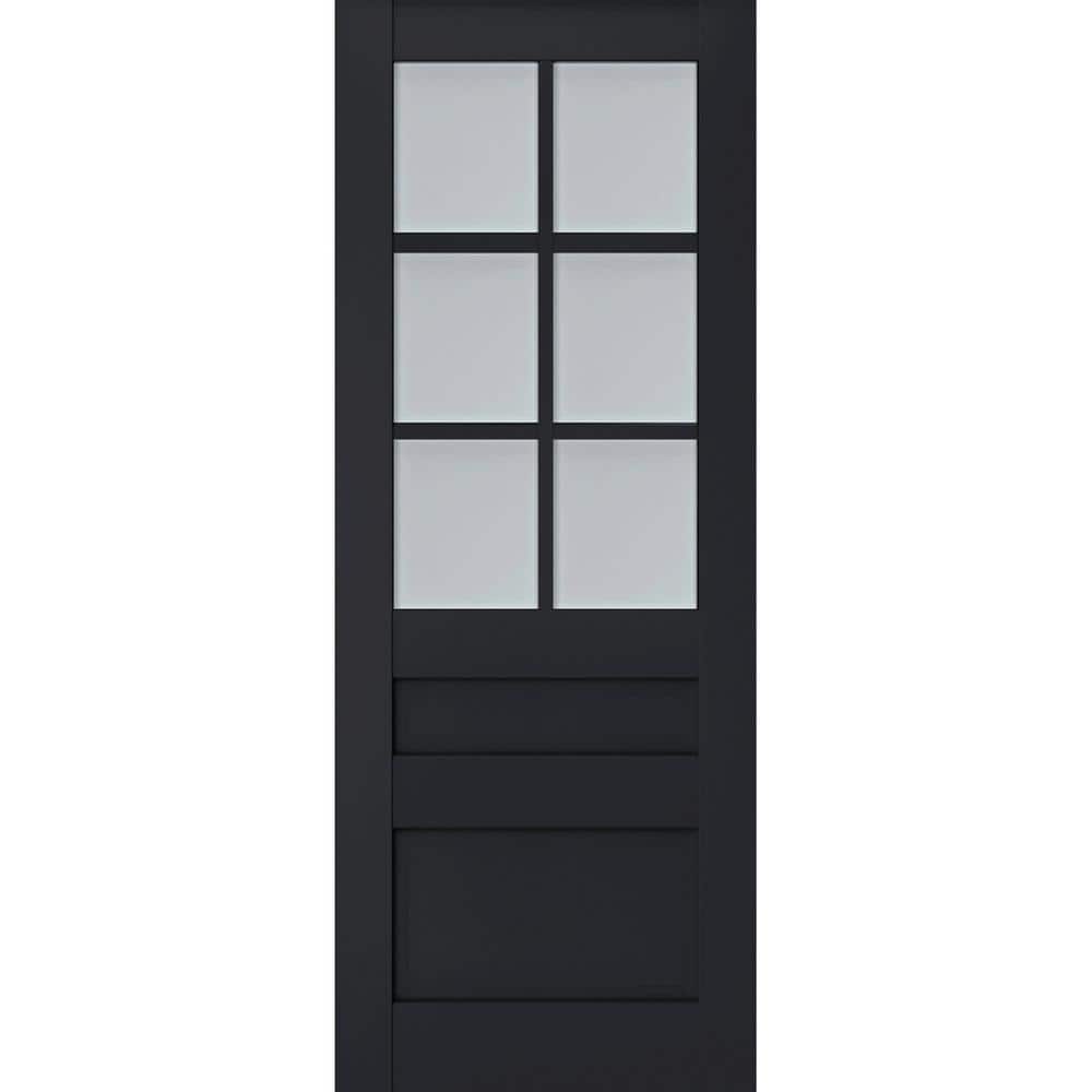 32 in. x 80 in. Solid Wood Frosted Glass Antracite Interior Door Slab price history on PriceWatchPro