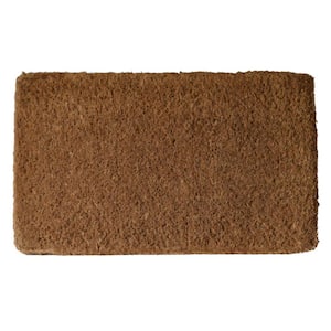 Brown 24 in. x 14 in. Coir Non-Slip Indoor/Outdoor Door Mat