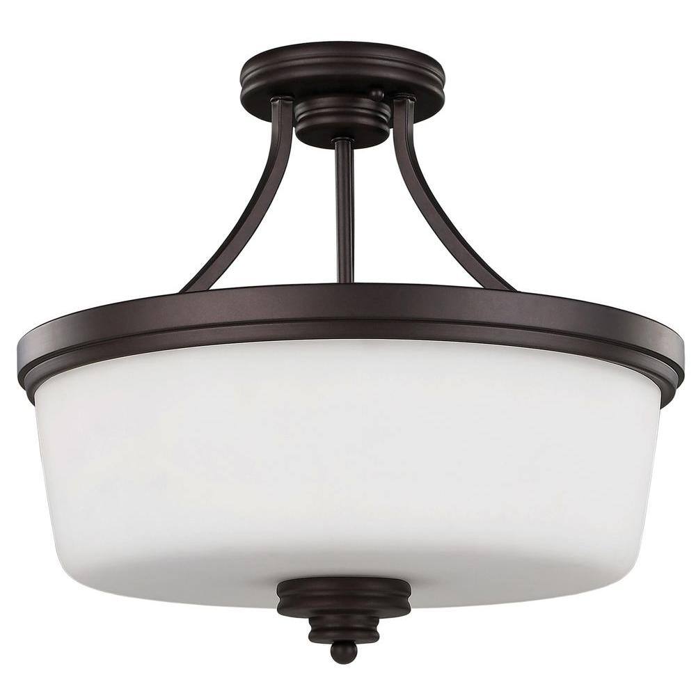 ISF421A03ORB Canarm Somerset 3 Light Semi-Flush in Oil Rubbed Bronze 