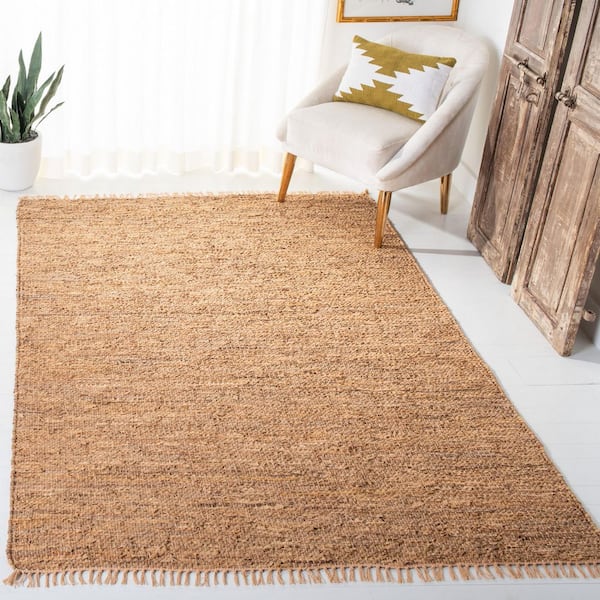 Vintage Leather 5 ft. x 8 ft. Light Gold Solid Marle Area Rug