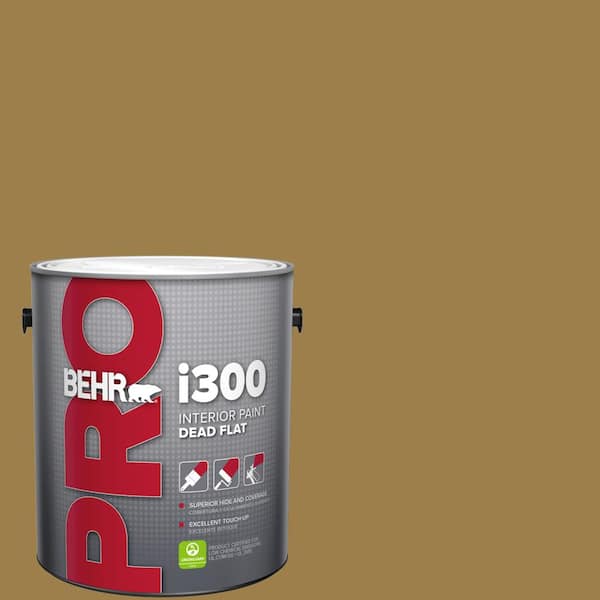 1 gal. #S310-6 Gold Ink Dead Flat Interior Paint