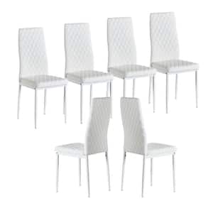 White Faux Leather Highback Tufted Ergonomic Chairs