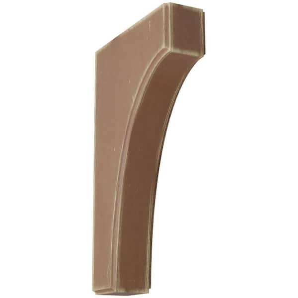 Ekena Millwork 1-3/4 in. x 10 in. x 6 in. Weathered Brown Clarksville Wood Vintage Decor Bracket