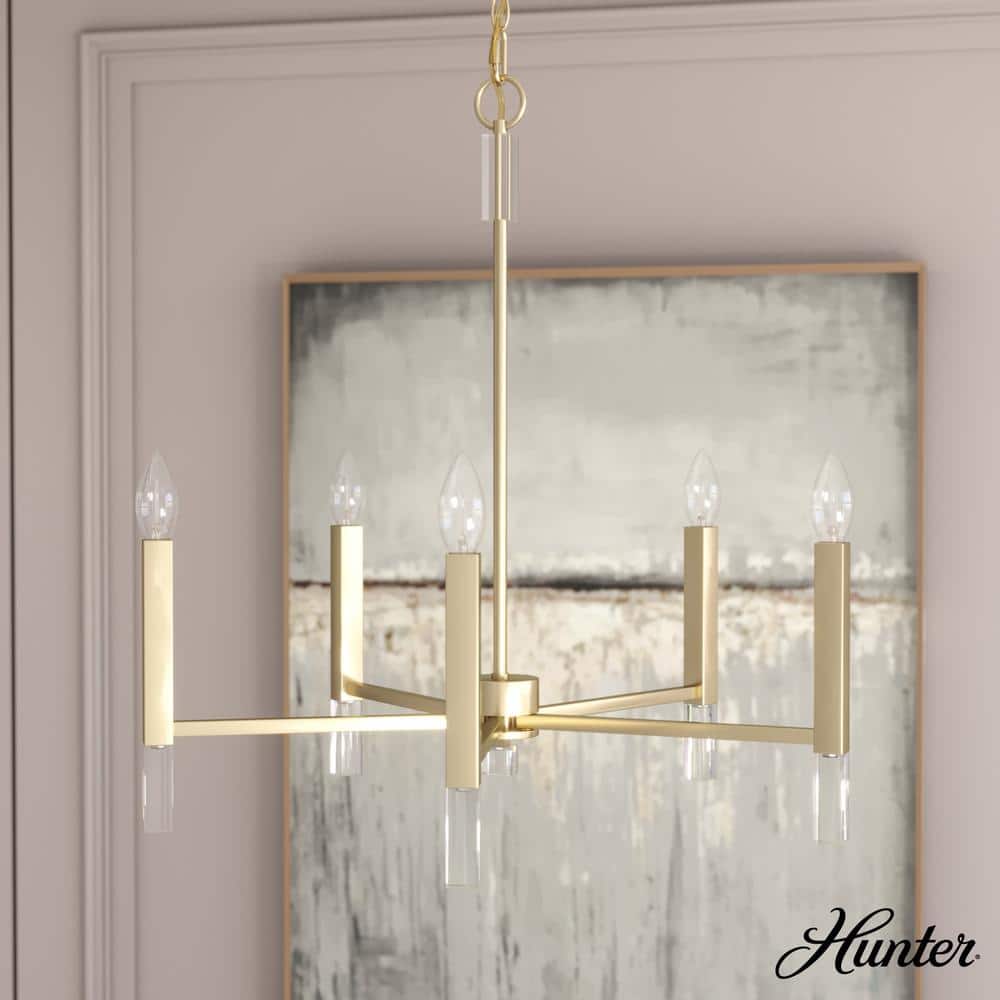 Alturas Gold Crystal 5-Light Candle Chandelier