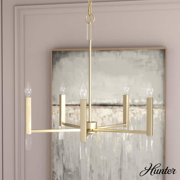 Hunter Sunjai 5-Light Alturas Gold Candlestick Chandelier