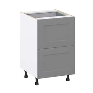 Bristol Painted Slate Gray Shaker Assembled Base Kitchen Cabinet with 3 Drawers (21 in. W X 34.5 in. H X 24 in. D)