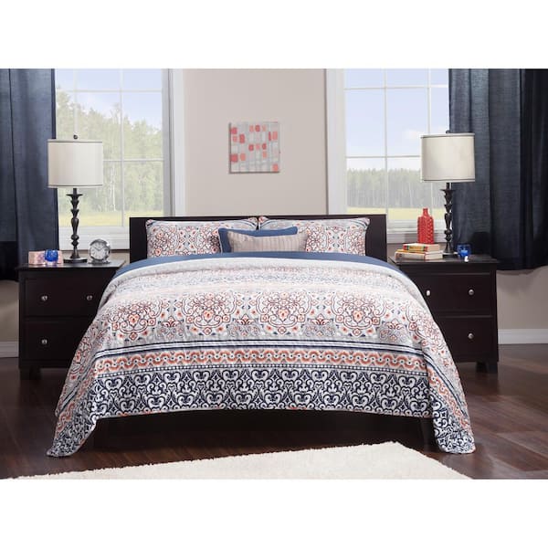 AFI Orlando Espresso King Platform Bed with Open Foot Board