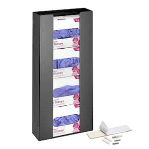 Quad Box Capacity Acrylic Black Glove Dispenser (2-Pack)