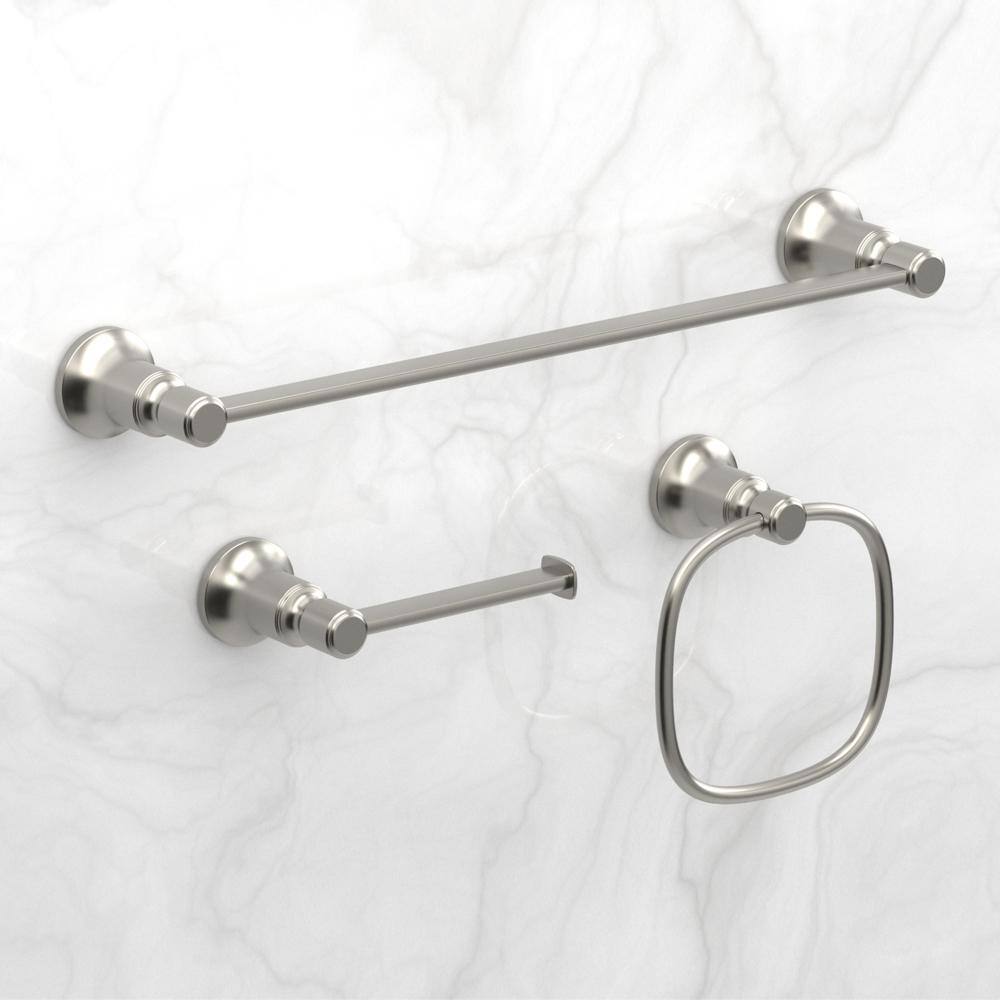 Hoyt 3 -Piece Bath Hardware Set with Mounting Hardware in Brushed Nickel price history on PriceWatchPro