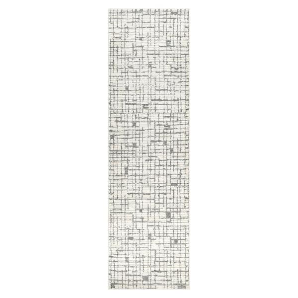 Concord Global Trading Nizza Collection Soho Ivory 3 ft. x 9 ft. Contemporary Runner Rug